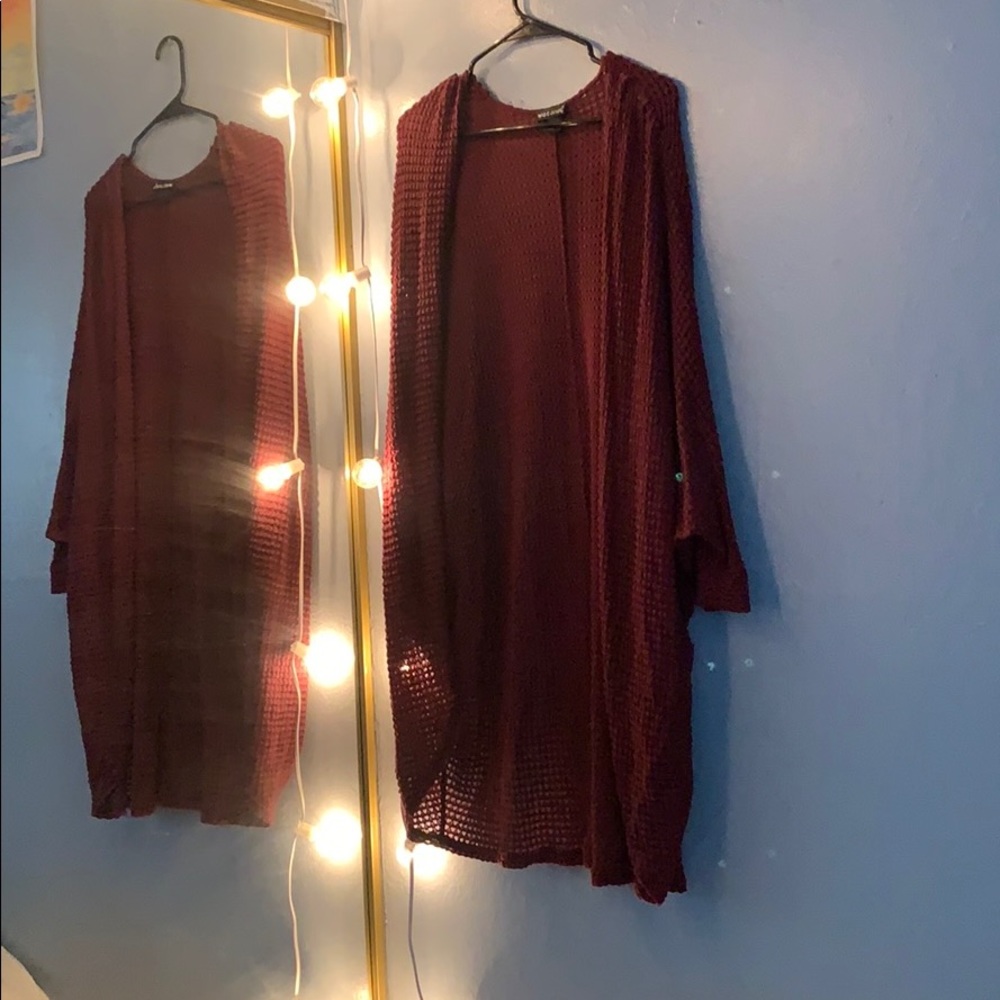Burgundy Cardigan